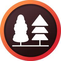 design de ícone criativo de floresta vetor
