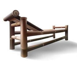 bambu poltrona reclinável cadeira vetor ilustração com isolado em branco fundo, adequado para fundo Projeto.