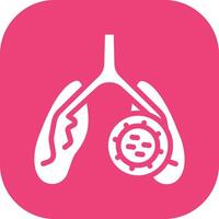 ícone de vetor de infecção pulmonar