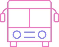 ônibus linear dois cor ícone vetor