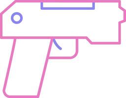 pistola linear dois cor ícone vetor