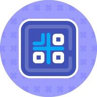 qr código plano adesivo ícone vetor