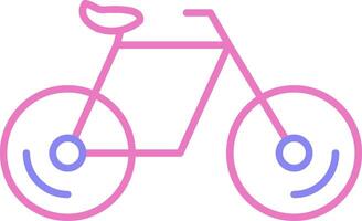 bicicleta linear dois cor ícone vetor
