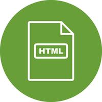 Ícone de vetor de HTML