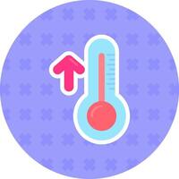 Alto temperatura plano adesivo ícone vetor