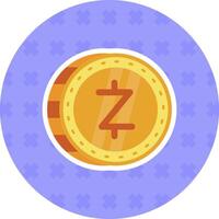 zcash plano adesivo ícone vetor