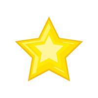 ícone plano de estrela dourada vetor