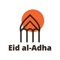 eid al adha logotipo ilustração. vetor