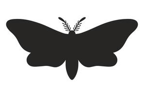 vintage borboleta silhueta isolado em uma branco fundo. simples Preto borboleta ou mariposa. vetor ilustração, inseto ícone