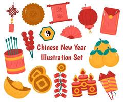 chinês Novo ano decoração elemento conjunto vetor