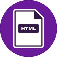 Ícone de vetor de HTML