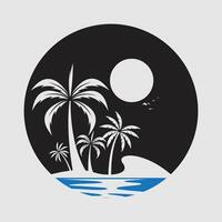 vetor ilustração Palma árvore logotipo