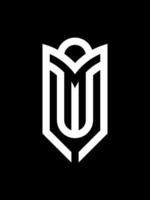 logotipo do monograma mw vetor