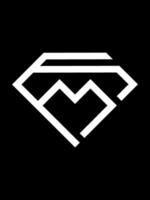 fm monograma logotipo vetor