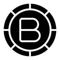 bitcoin glifo ícone fundo branco vetor