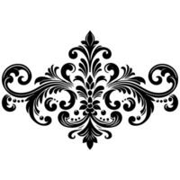 ai gerado mão desenhado Preto linha vintage esculpido caligráfico redemoinhos, Distintivos. cantos decorativo ornamentado floresce elementos fronteira quadro, Armação vetor