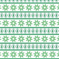 tribal tradicional tecido batik étnico do ikat floral desatado padronizar do verde folhas Primavera Flor vetor Projeto em uma branco fundo