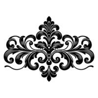 ai gerado mão desenhado Preto linha vintage esculpido caligráfico redemoinhos, Distintivos. cantos decorativo ornamentado floresce elementos fronteira quadro, Armação vetor