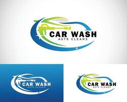carro lavar logotipo criativo limpa Projeto conceito motores serviço vetor