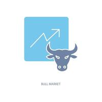touro mercado conceito linha ícone. simples elemento ilustração. touro mercado conceito esboço símbolo Projeto. vetor