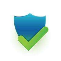 Verifica e marca escudo logotipo final defesa para digital privacidade vetor