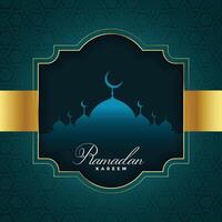 Ramadã kareem ilustração dentro dourado estilo vetor