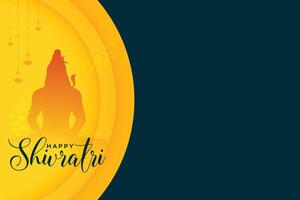 feliz Shivratri hindu religioso fundo com texto espaço vetor