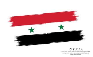 Síria bandeira escova vetor fundo. grunge estilo país bandeira do Síria escova acidente vascular encefálico isolado em branco fundo