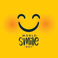 sorridente face para mundo sorrir dia evento vetor