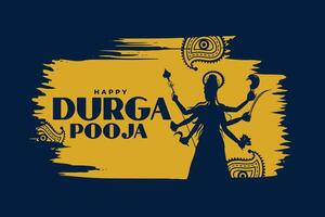 feliz durga puja festival celebração fundo vetor