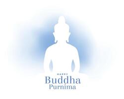 feliz Buda purnima festivo fundo para interior Paz vetor