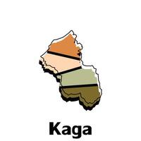 mapa do kaga cidade - Japão mapa e infográfico do províncias, político mapas do Japão, região do Japão para seu companhia vetor
