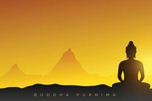 elegante feliz Buda purnima espiritual fundo para Paz e fé vetor