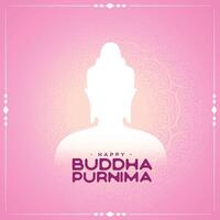 elegante gautama Buda vesak fundo para espiritual conhecimento vetor