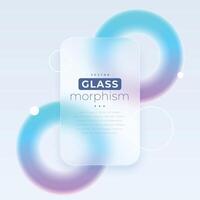 futurista vidro morfismo fundo com brilhando gradiente Projeto vetor