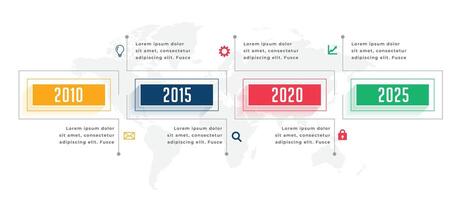 anual o negócio infográfico Linha do tempo modelo Projeto vetor