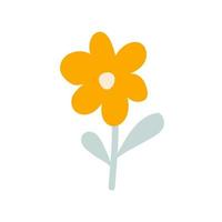 mão desenhada flor estilizada do vetor. ilustração da primavera escandinava verão floral vetor