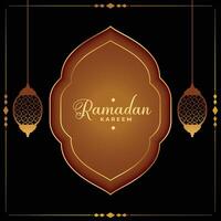 Ramadã kareem ilustração dentro dourado estilo Projeto vetor