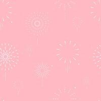 fogo de artifício desatado padronizar em Rosa background.editable vetor ilustração para tecido, azulejo