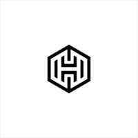 carta h hexágono ícone logotipo Projeto conceito vetor