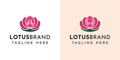 carta jl e lj lótus logotipo definir, adequado para o negócio relacionado para lótus flores com jl ou lj iniciais. vetor
