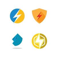 modelo de logotipo flash thunderbolt vetor