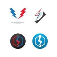 modelo de logotipo flash thunderbolt vetor