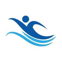 natação esporte ícone logotipo vetor