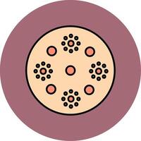 pele doença linha preenchidas multicor círculo ícone vetor
