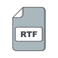 Ícone de vetor de RTF