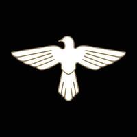 simples minimalista espalhar asas pomba pássaro silhueta logotipo Projeto ilustração vetor