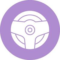 ícone de círculo de glifo de volante vetor
