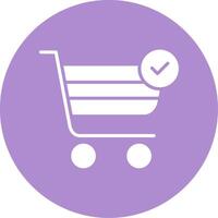 ícone de círculo de glifo de checkout vetor