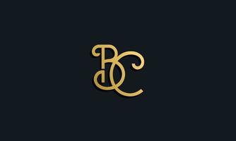logotipo da letra bc inicial da moda de luxo. vetor